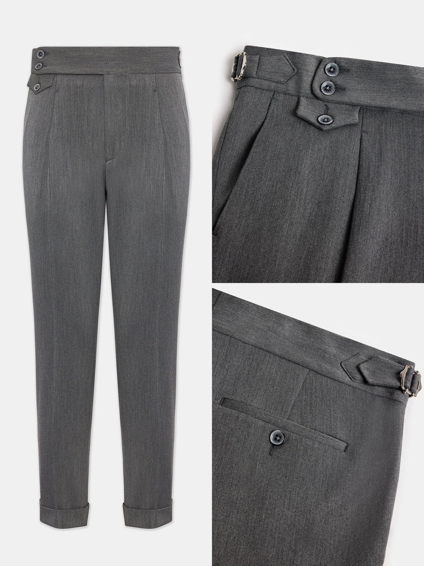 London Grey High Waist Slim-Fit Pants VIOSSI
