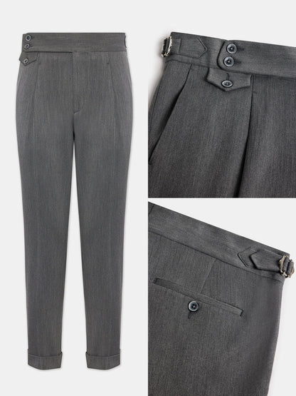 London Grey High Waist Slim-Fit Pants VIOSSI