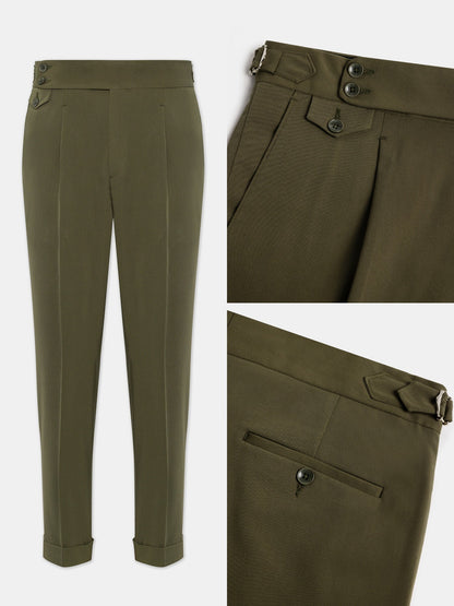 London Khaki High Waist Slim-Fit Pants VIOSSI