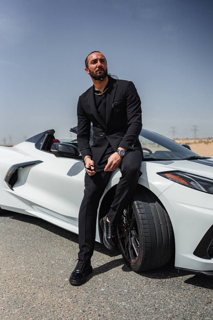 Maison Black Modern Casual Tailored Suit – Summer Statement