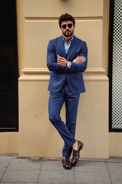 Blue Slim-Fit Suit 3-Piece VIOSSI