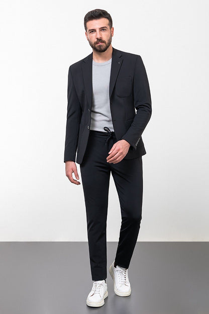 Brabion Rocco Black Slim Fit Notch Lapel Suit