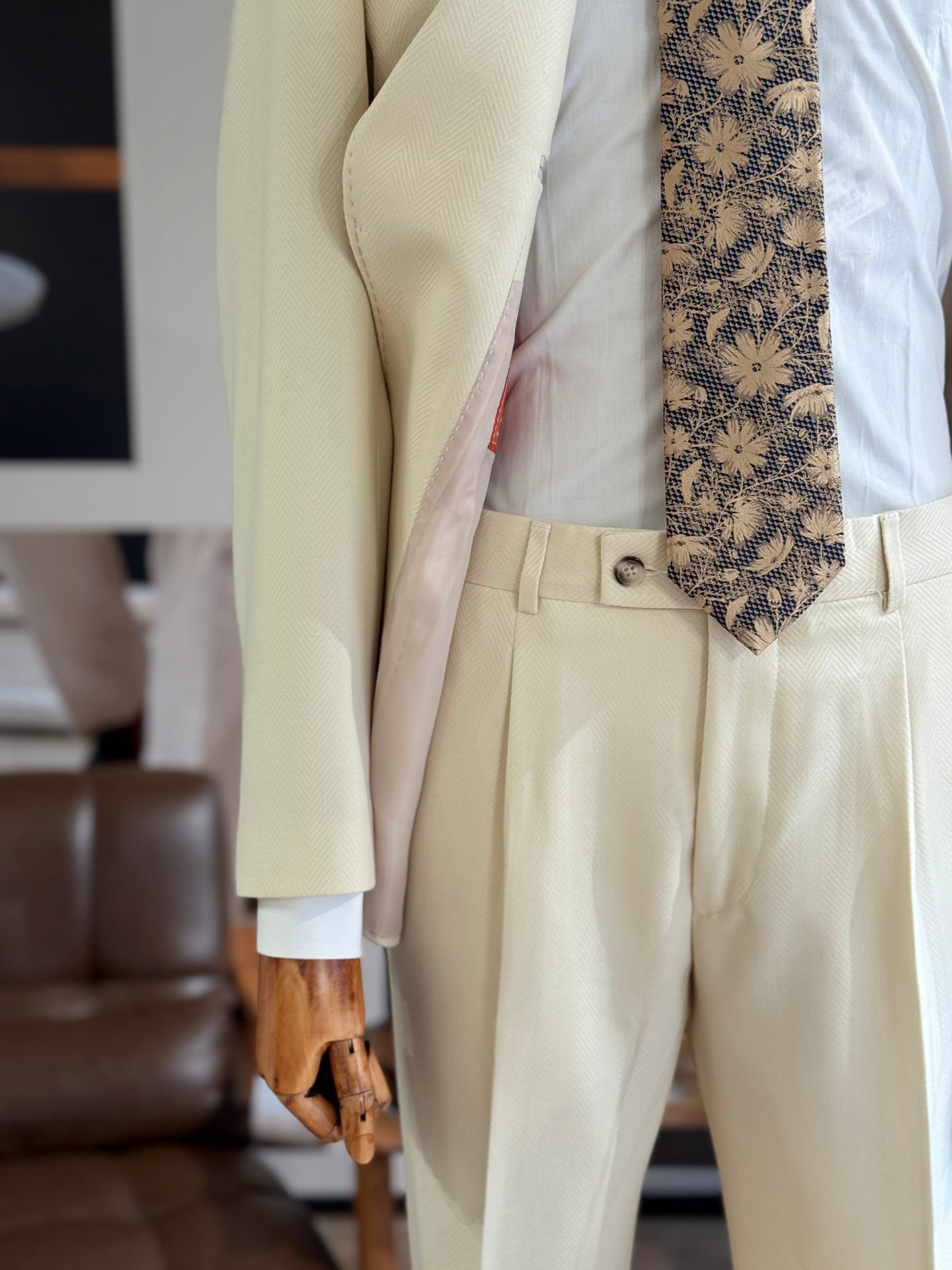 Beige Slim-Fit Suit 2-Piece VIOSSI - CB