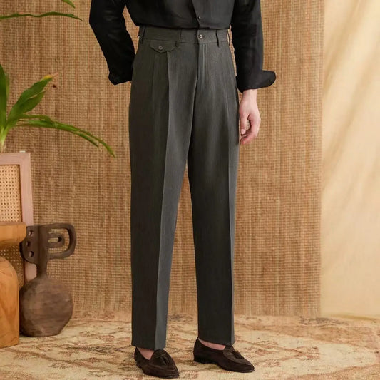 Livorno Double Pleated Belt Loop Pants BRABION