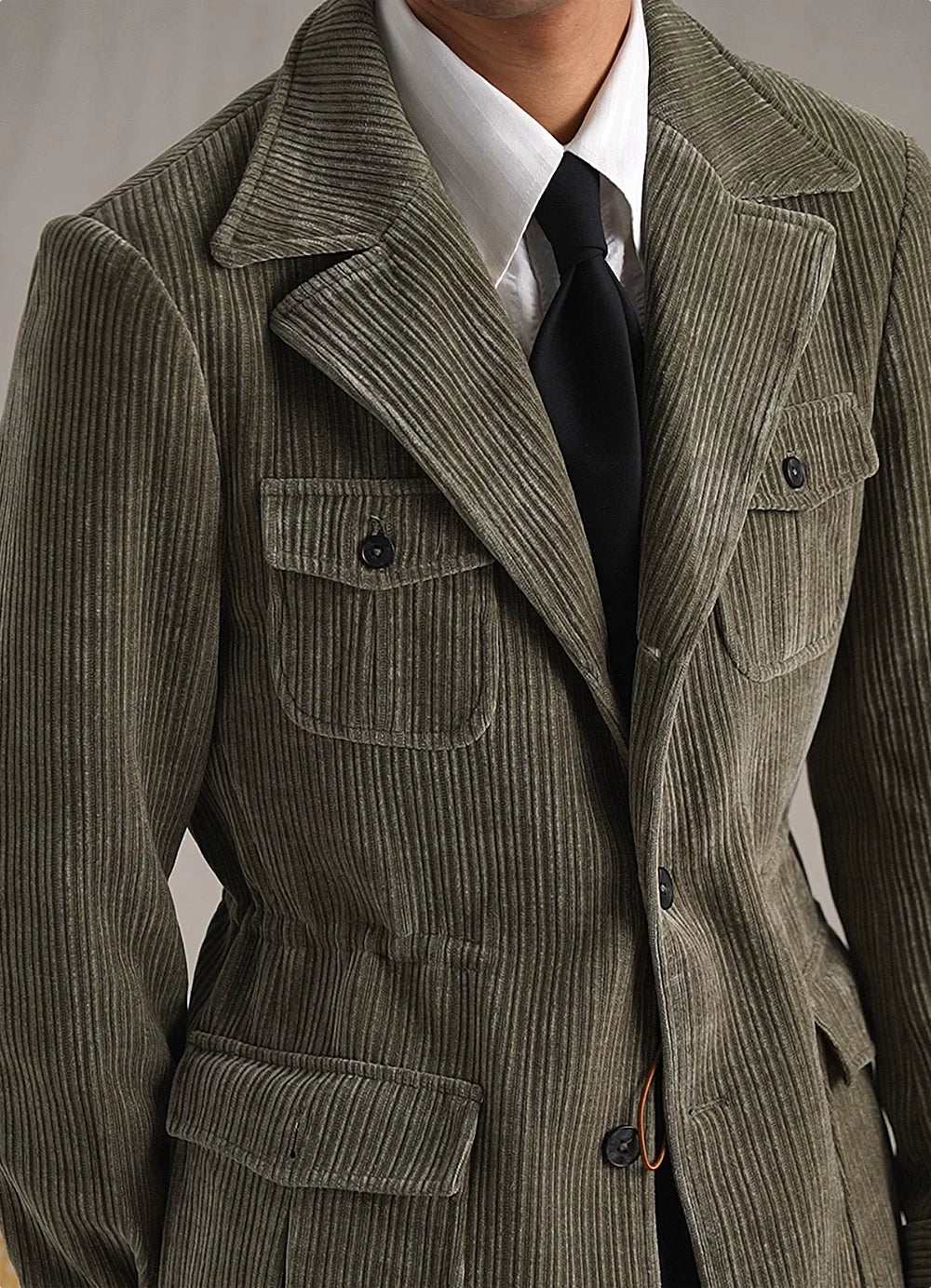 Men's Italian Retro Chenille Fleece Hunting Jacket - BRABION