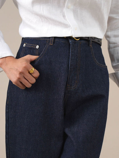 Men’s Vintage High-Waist Jeans — Relaxed Fit - BRABION
