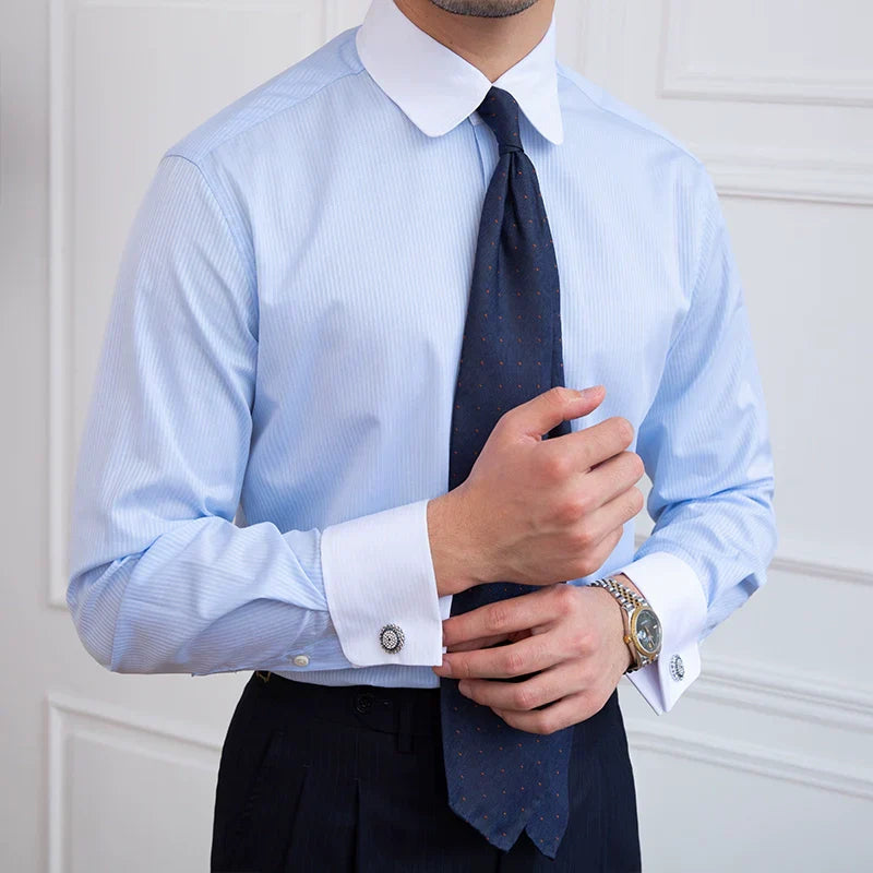 French Blue Cuff Shirt