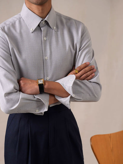 Men’s Wrinkle-Free Long Sleeve Plaid Dress Shirt