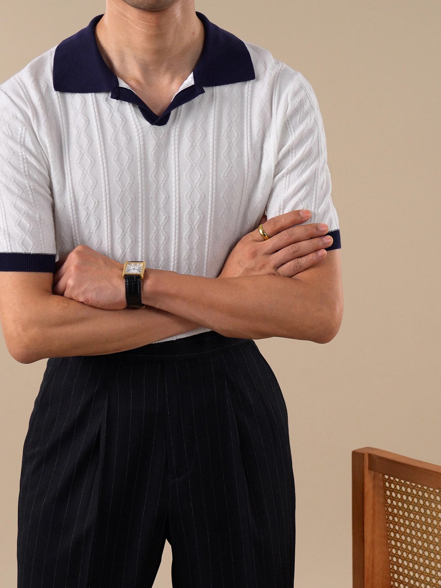 Men's Breathable Lyocell Short-Sleeve Polo Shirt