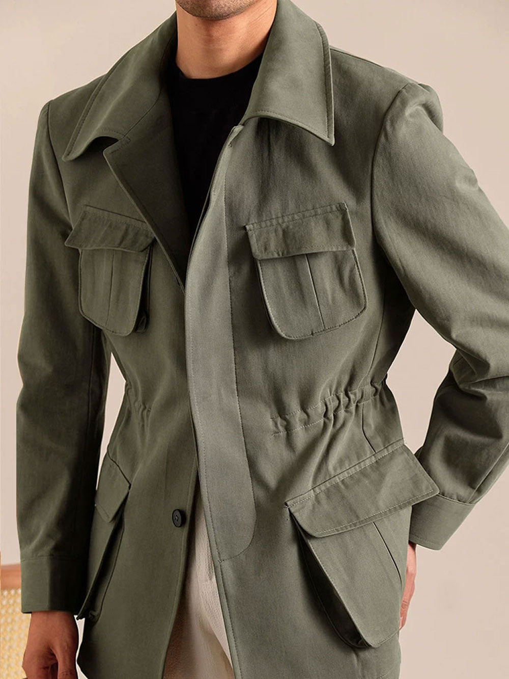 Men's Cotton Retro Hunting Jacket - BRABION