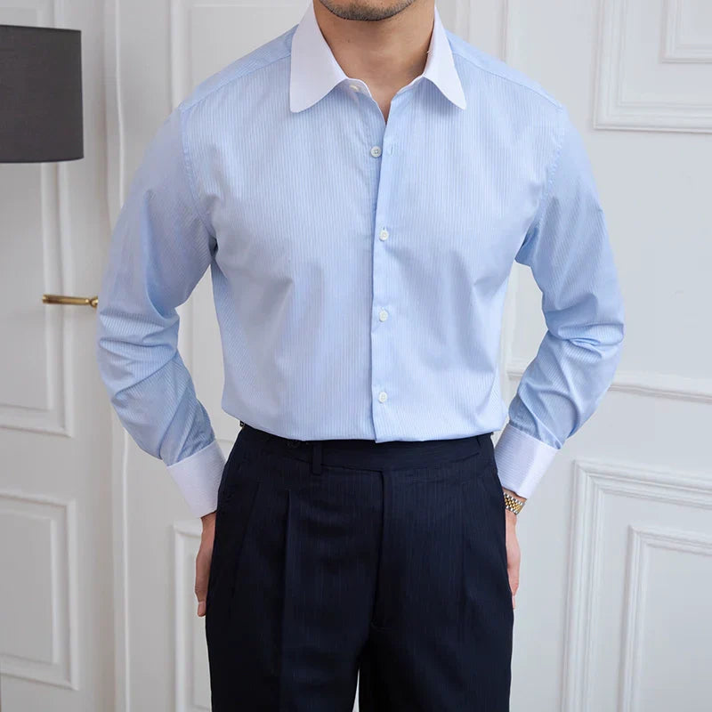 French Blue Cuff Shirt