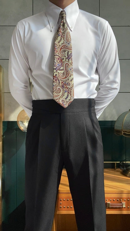 Point Collar Shirt with Cufflinks