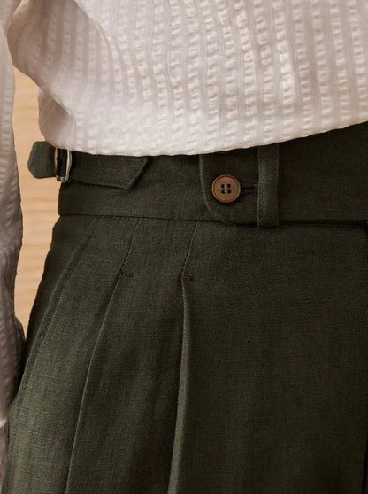 Sidetab Linen Trousers Season 2 BRABION