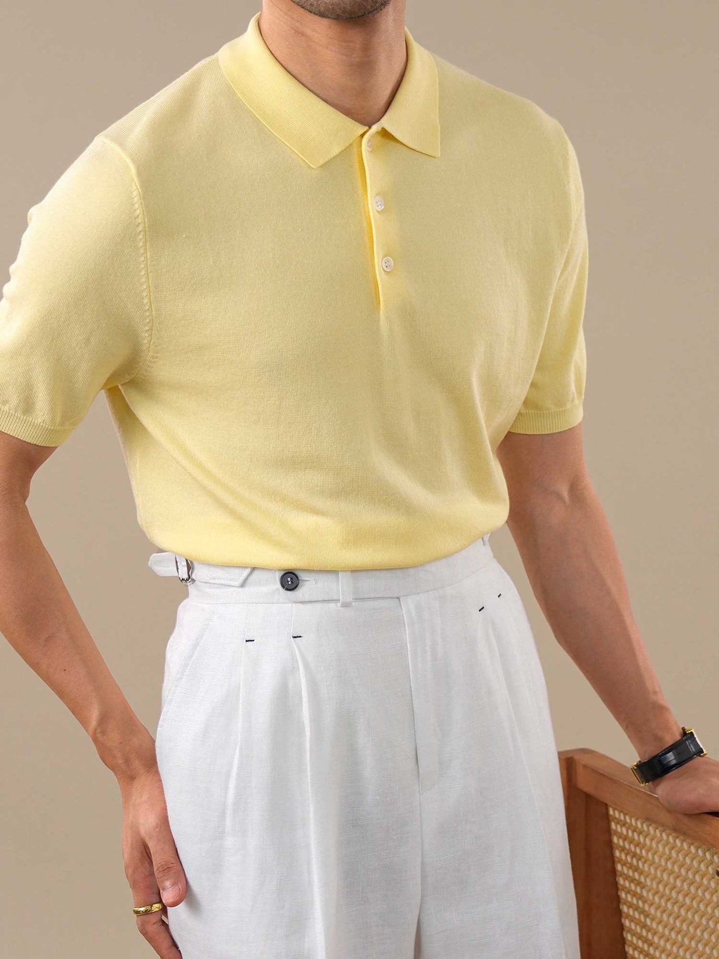 Men's Italian-Style Lyocell Polo Shirt BRABION