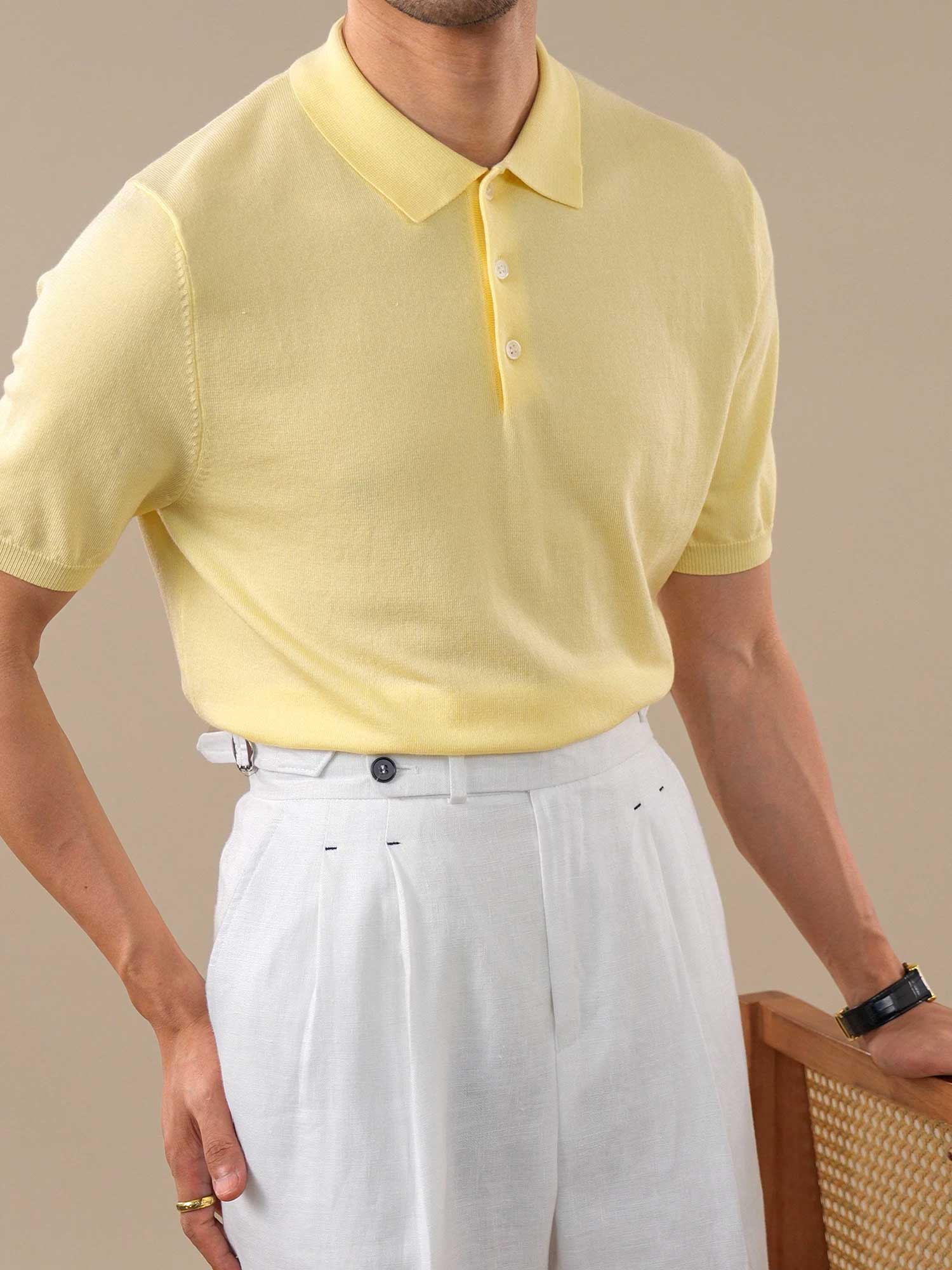 Men's Italian-Style Lyocell Polo Shirt BRABION