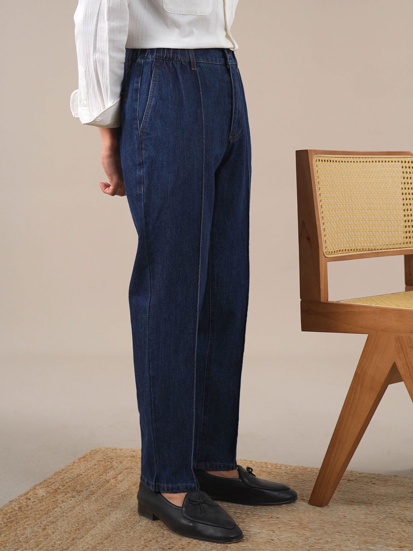Men’s Relaxed-Fit High-Waist Denim Jeans BRABION