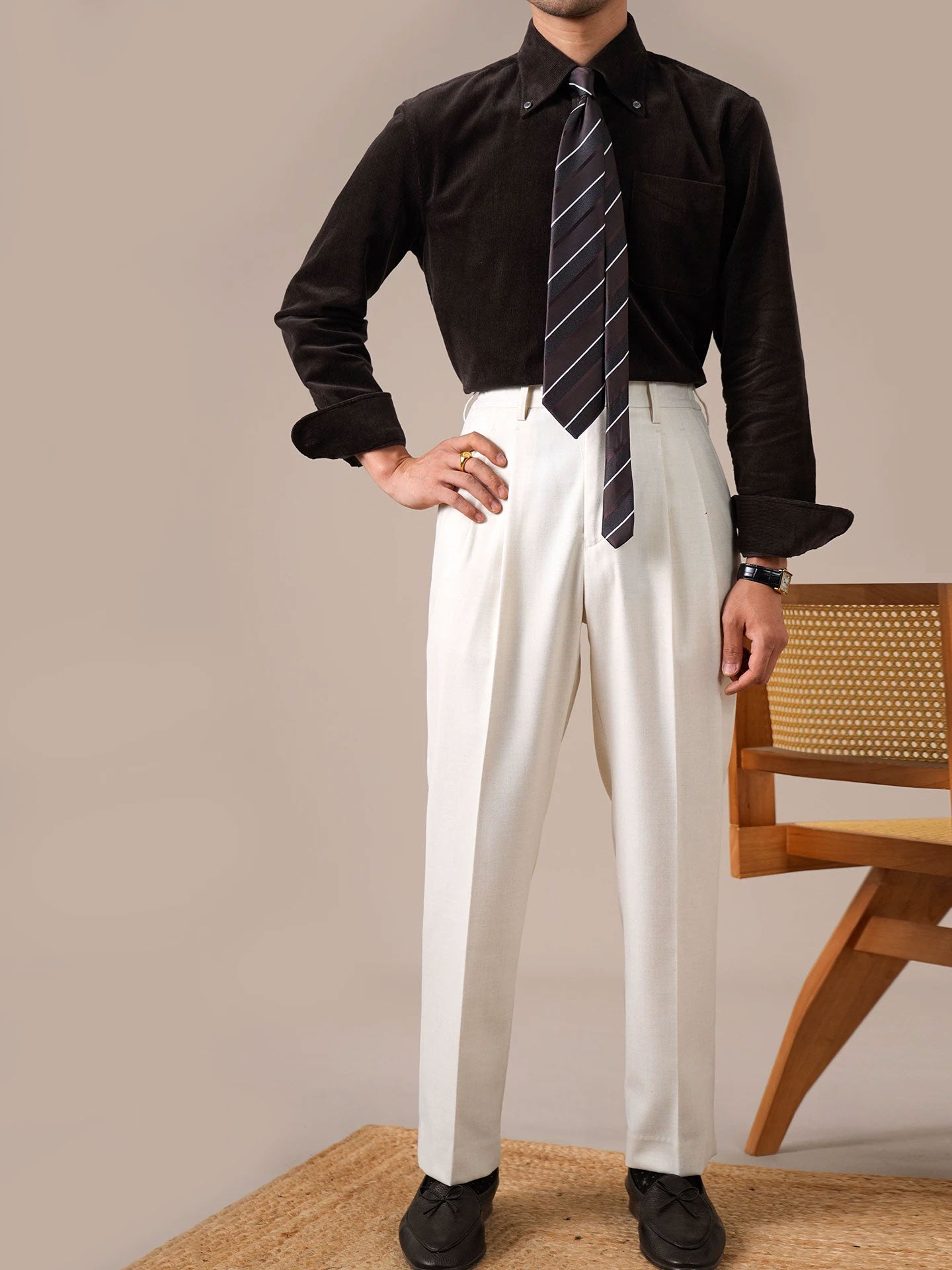 Men’s Cotton Corduroy Button-Down Shirt