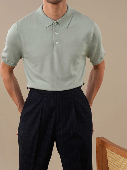 Men’s Italian-Style Lenzing Lyocell Knit Polo Shirt BRABION