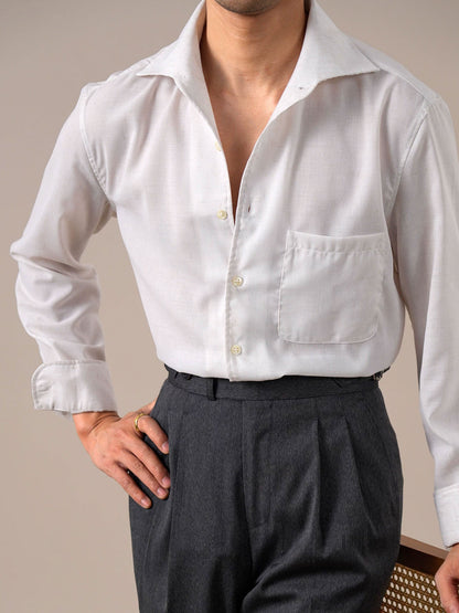 Men’s Breathable Linen Silk Long Sleeve Shirt BRABION