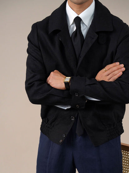 Men’s French Linen Bomber Jacket BRABION