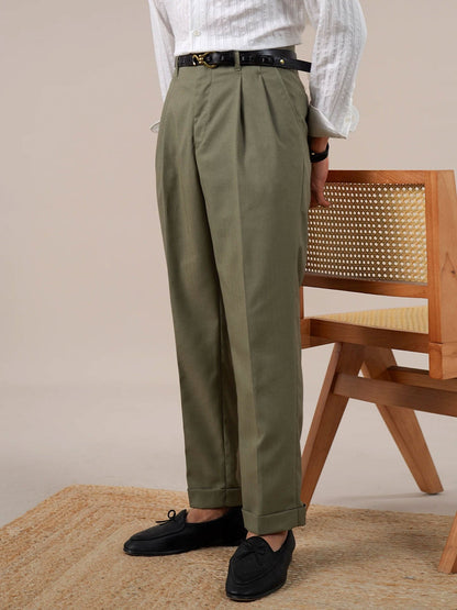 Men’s High-Waist Straight-Leg Dress Pants BRABION
