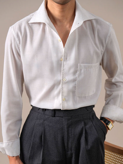 Men’s Breathable Linen Silk Long Sleeve Shirt BRABION