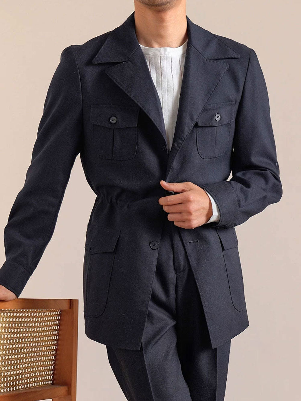 Men's Slim Fit Italian Retro Casual Jacket - BRABION