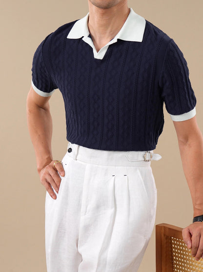Men's Breathable Lyocell Short-Sleeve Polo Shirt