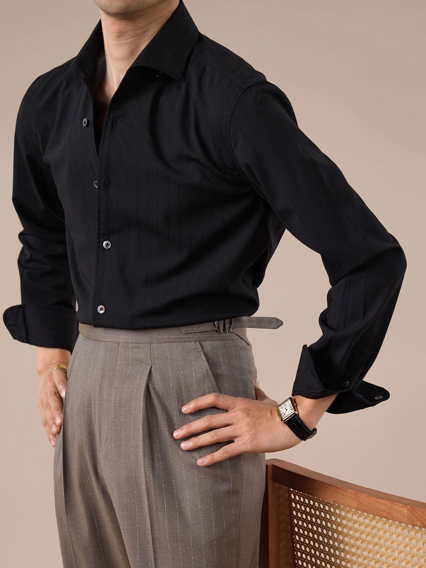 Men’s Italian One-Piece Collar Dress Shirt BRABION