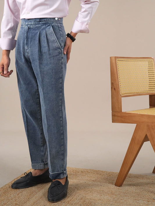 Men's Vintage Straight-Leg Denim Pants BRABION