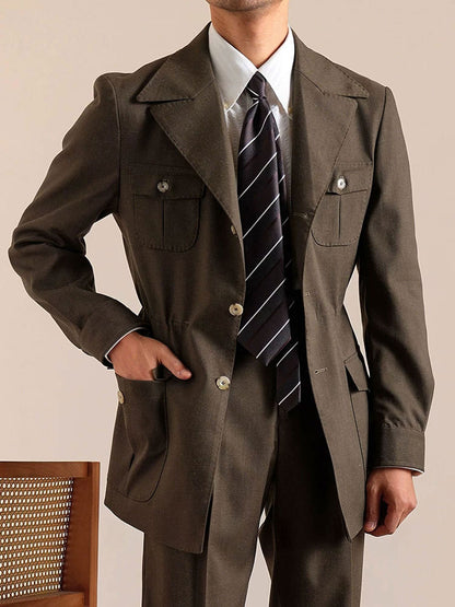 Men's Slim Fit Italian Retro Casual Jacket - BRABION