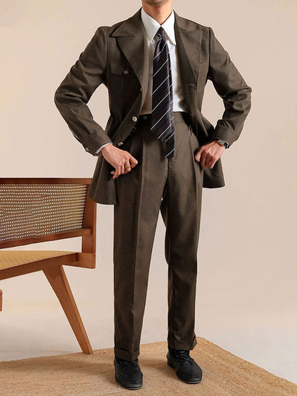 Men's Slim Fit Italian Retro Casual Jacket - BRABION