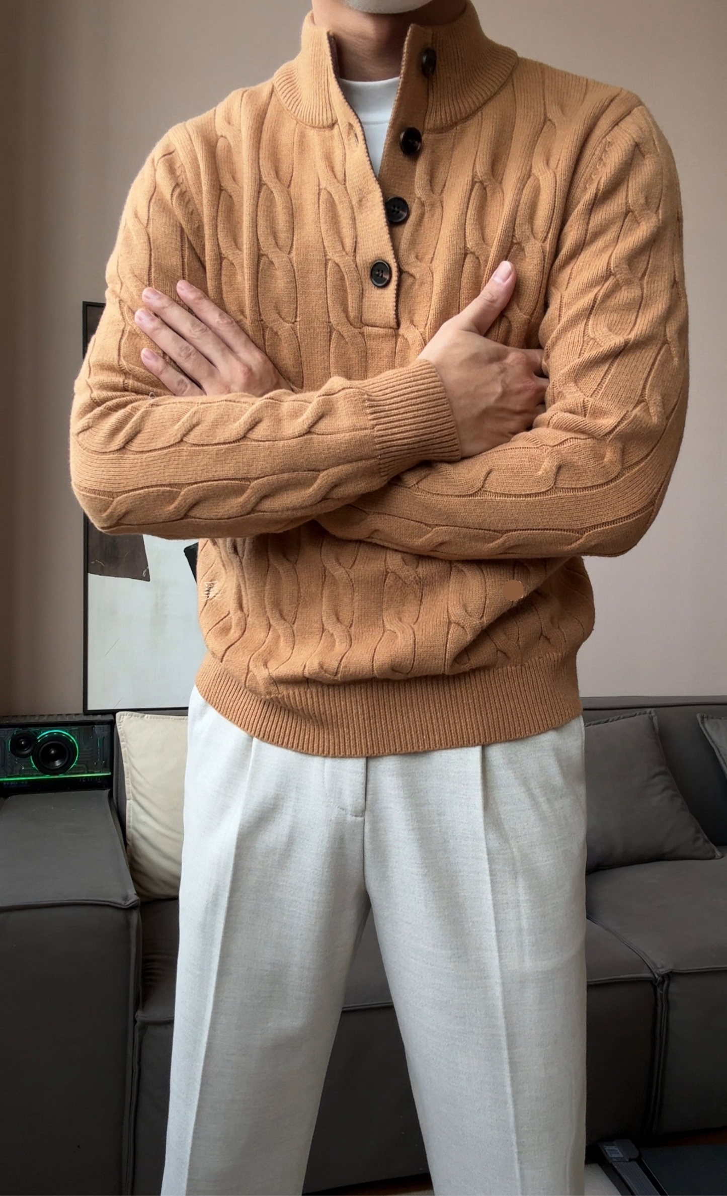 Men’s Relaxed Fit Knit Pullover Sweater