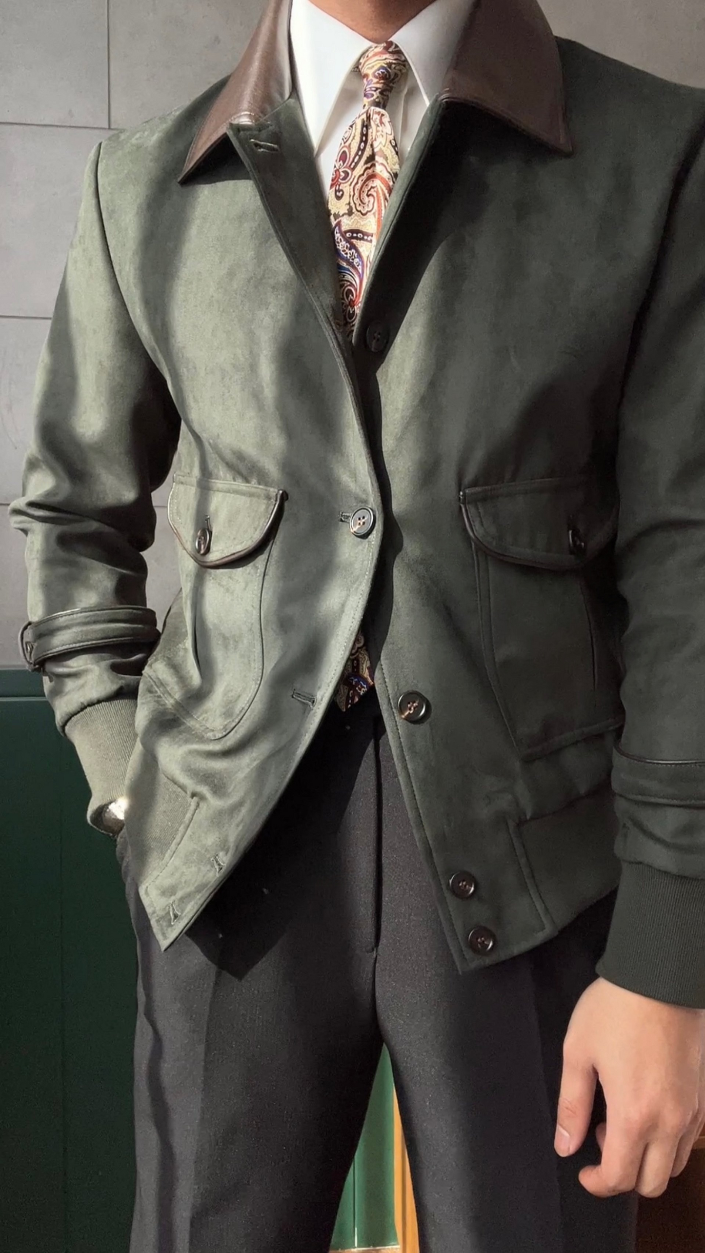 Men’s Slim Fit Retro Bomber Jacket