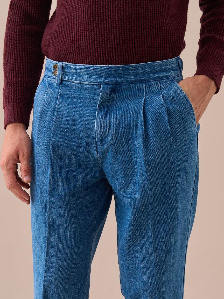 Loops Montefalco High Waisted Denim Pants - BRABION