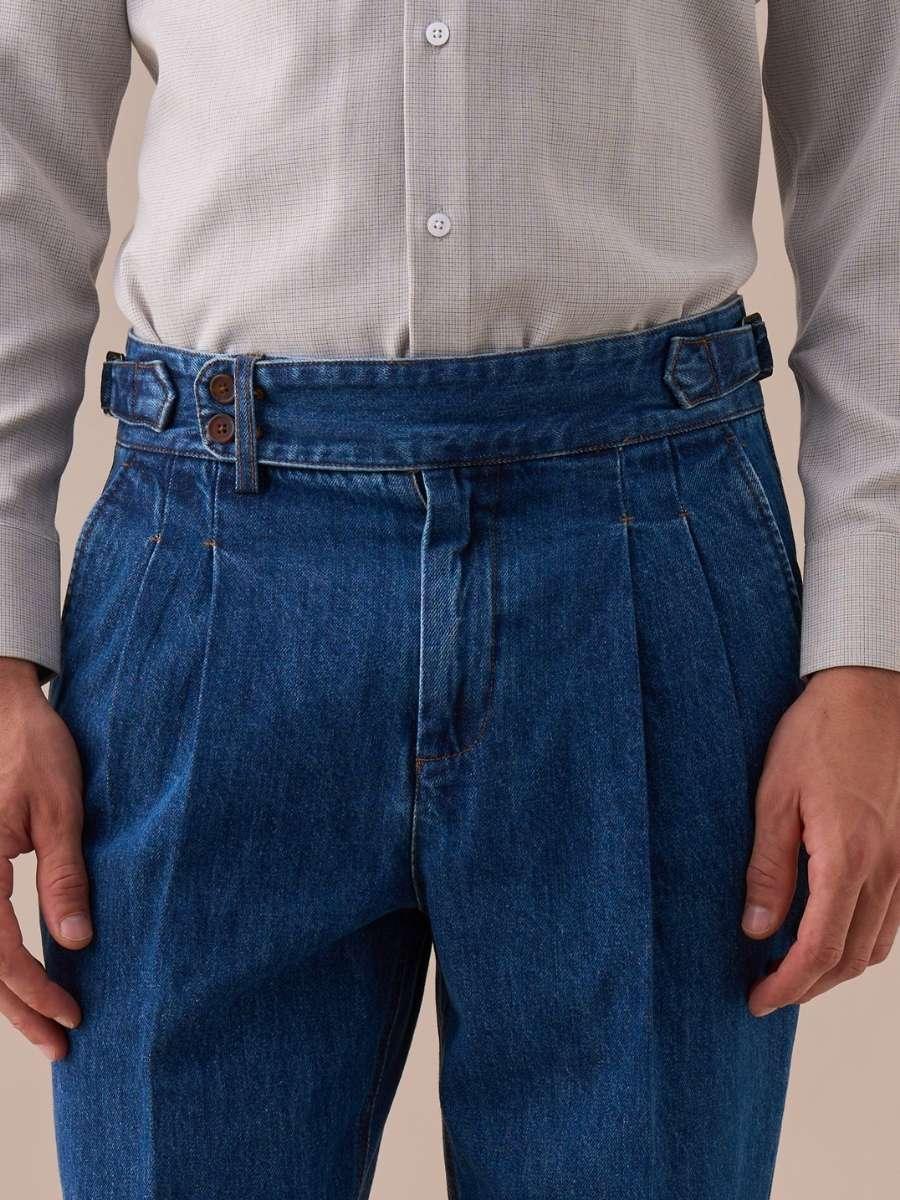 Isernia High Waisted Denim Pants - BRABION