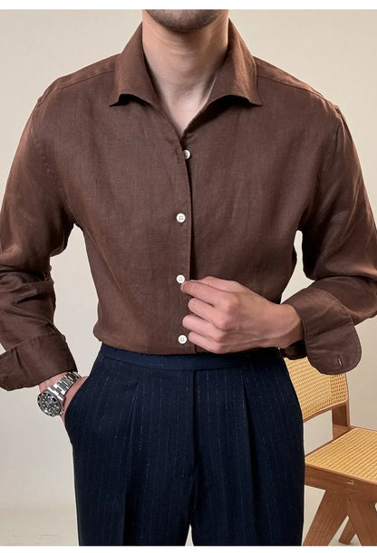 Men's Linen Dress Shirt