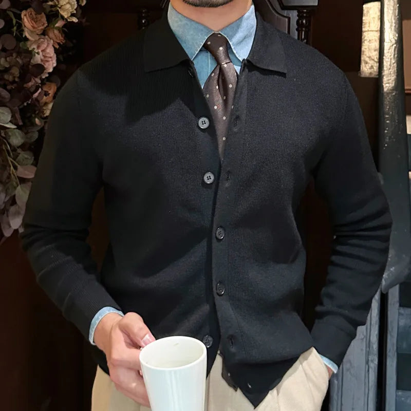 Buttoned Knit Cardigan