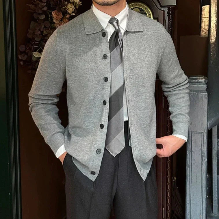 Buttoned Knit Cardigan