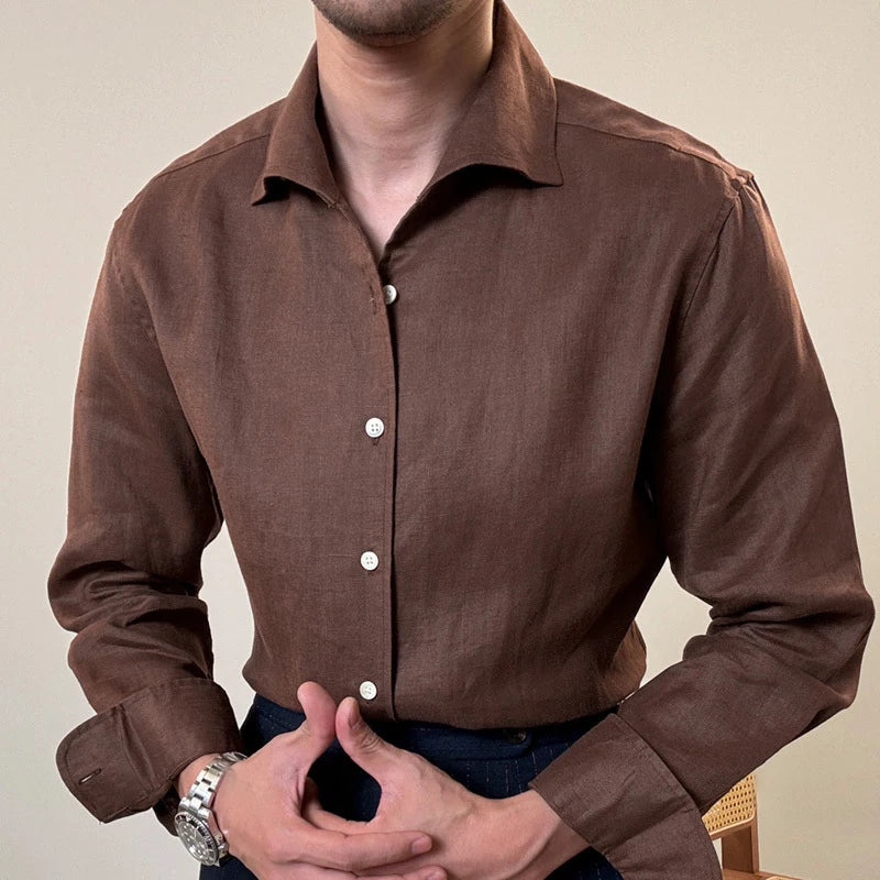 Men's Linen Dress Shirt