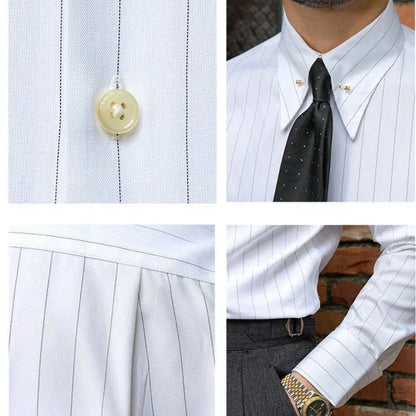 Striped Shirt with Pin