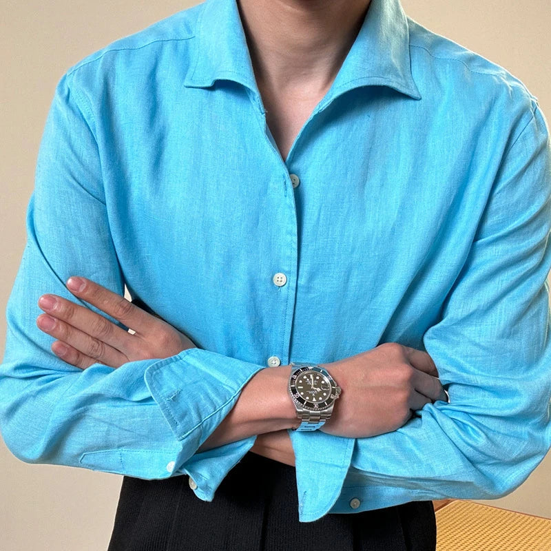 Men's Linen Dress Shirt