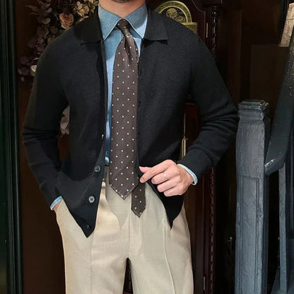 Buttoned Knit Cardigan