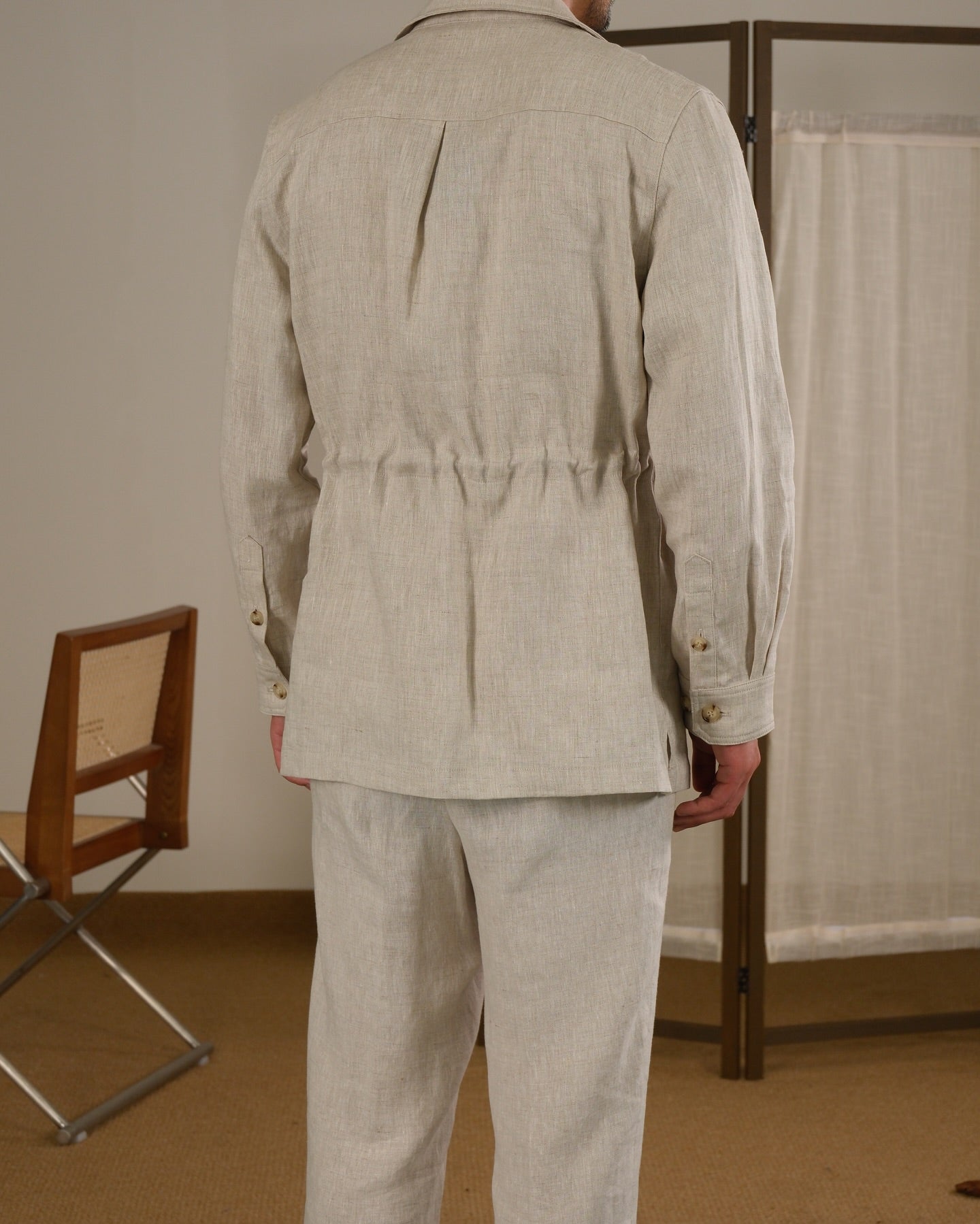 Men's Breathable Linen Italian Safari Jacket
