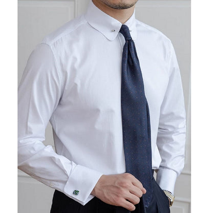 Short Collar Shirt with Cufflinks