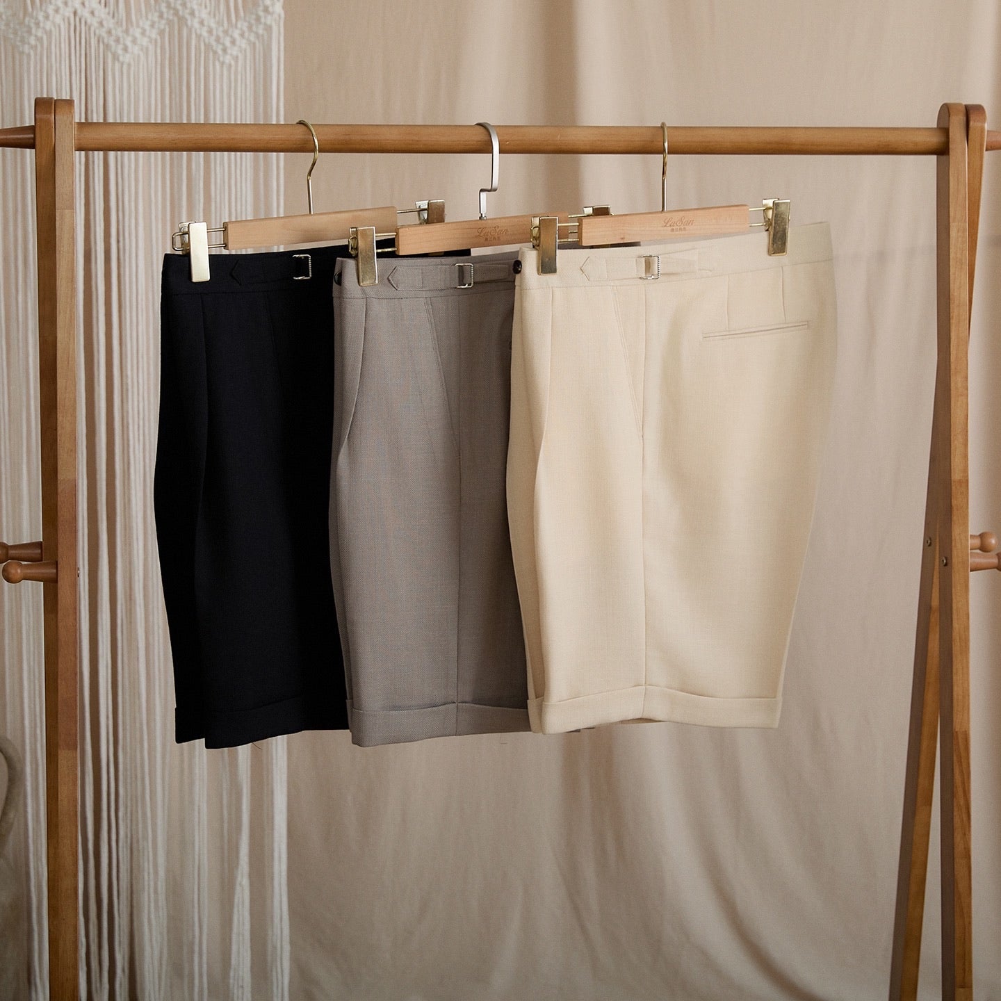 Naples Pleated High-Rise Shorts