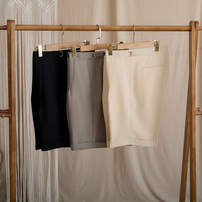 Naples Pleated High-Rise Shorts