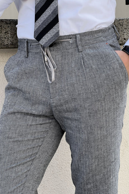 Daniel Gray Linen Pants - Slim Fit Excellence in Versatile Style