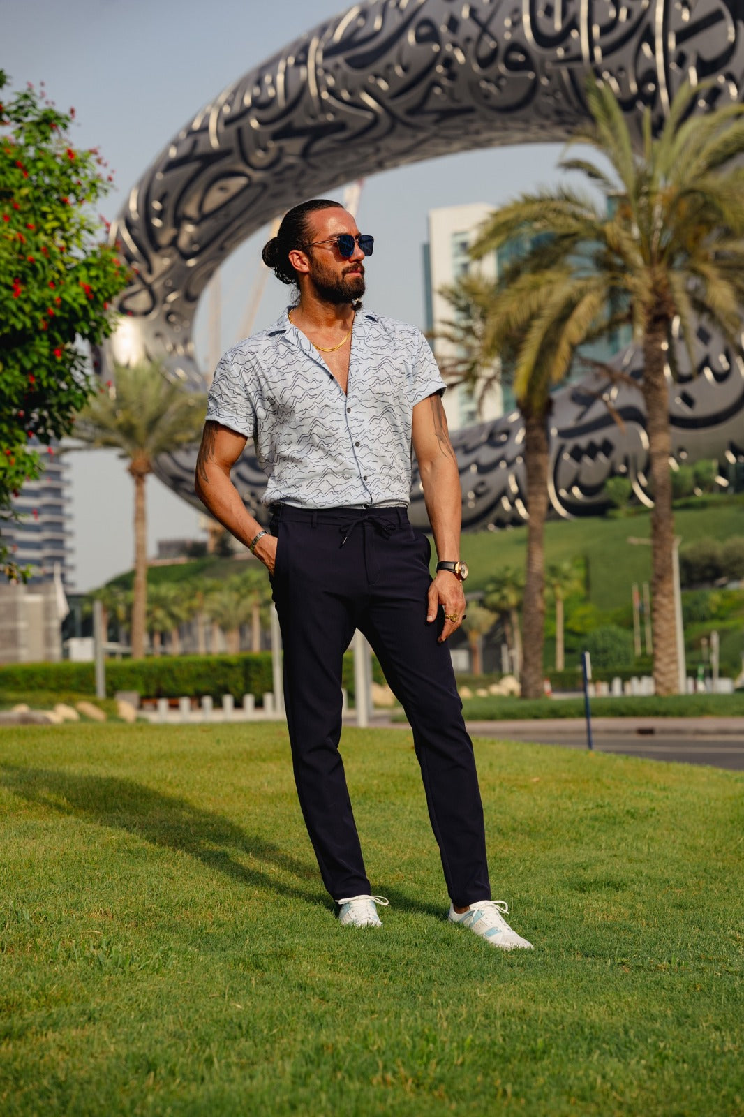 Brabion Vespo Collar Slim Fit Patterned Shirt