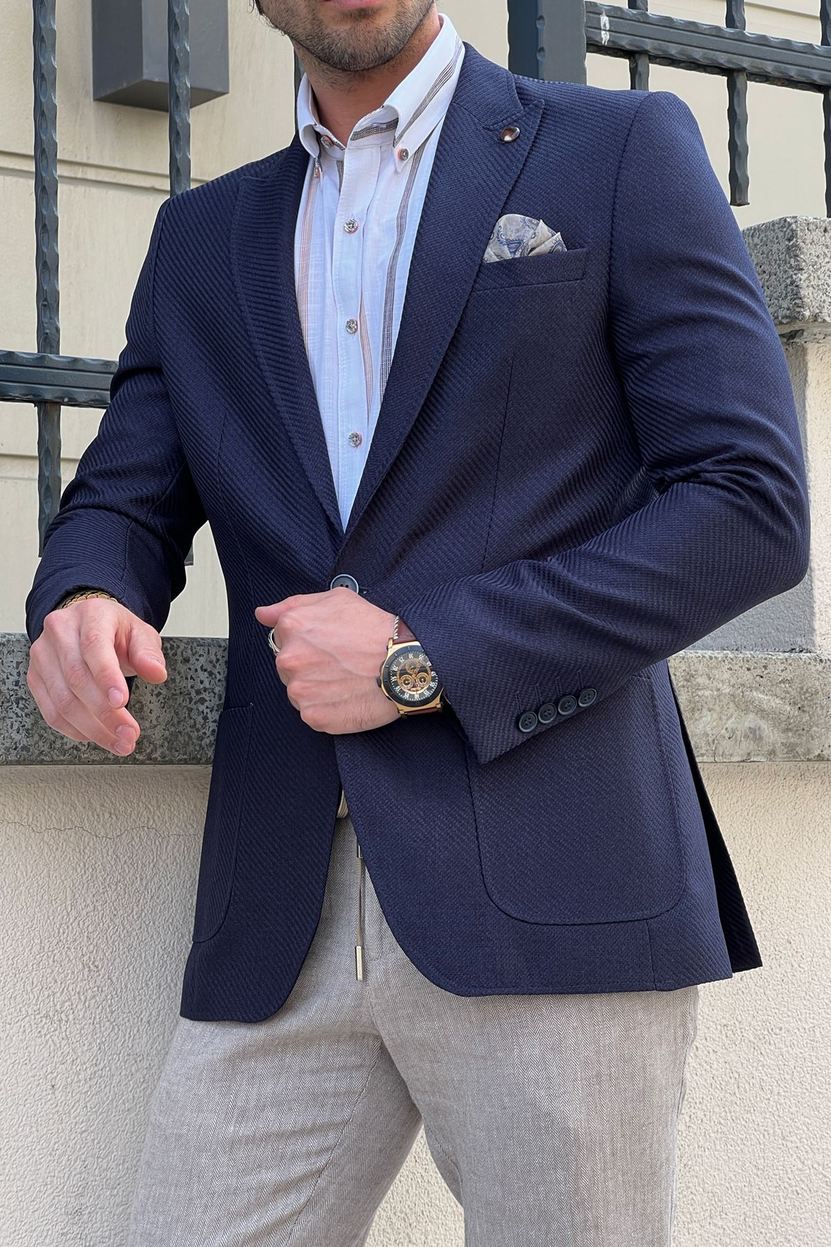 Daniel Navy Blue Wool Blazer - Slim Fit Elegance for Every Occasion